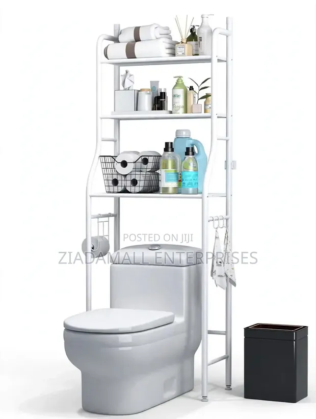 Toilet Rack / Bathroom Organizer - White - 1
