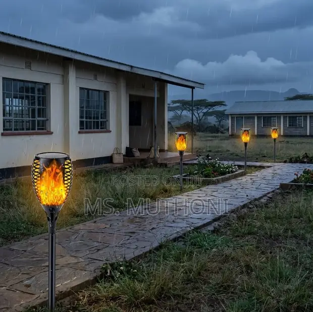 Solar Garden Flame Torches (Seti ya 2) - 1