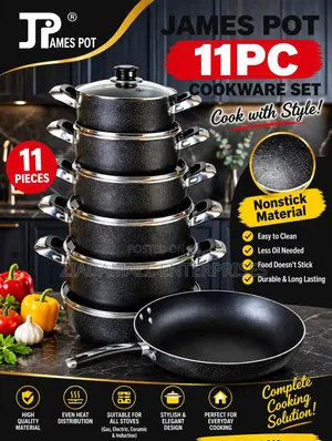 James Pot 11pc Cookware Set Isiyoambatana