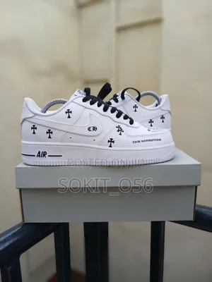 White Nike Air Force 1 Custom Sneakers