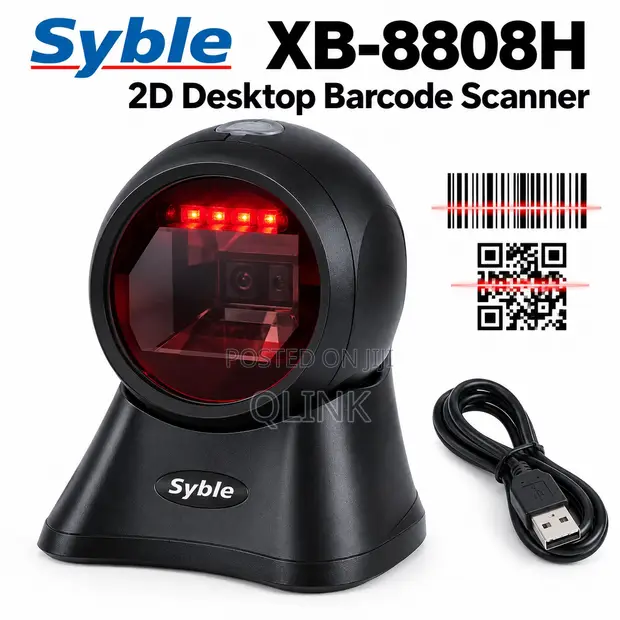 Syble XB-8808H 2D Desktop Barcode Scanner - 1