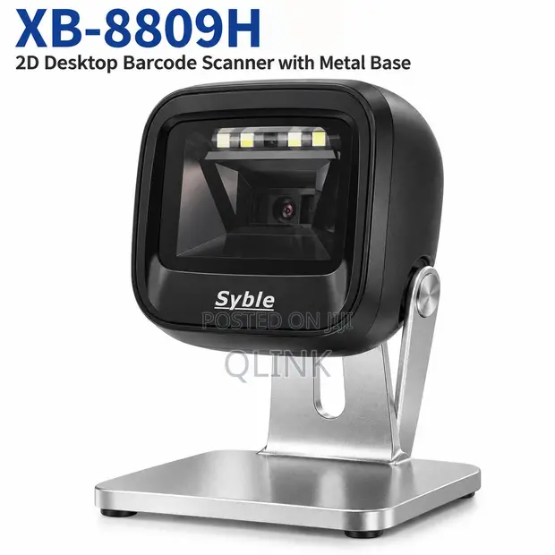 Syble XB-8809H 2D Desktop Barcode Scanner na Metal Base - 1