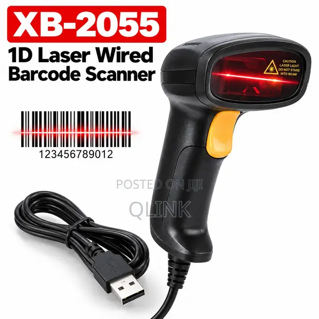 Syble XB-2055 1D Laser Wired Barcode Scanner - 1
