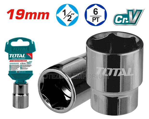 Total 1/2" Hexagonal Socket 19mm - 1