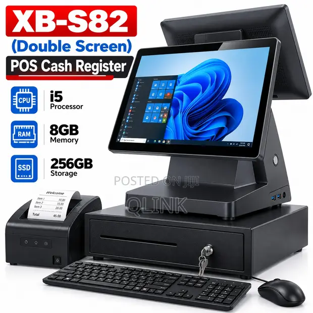 XB-S82 Double Screen POS Cash Register (i5/8GB/256GB) - 1