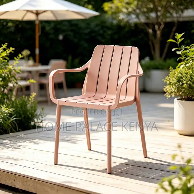 Modern Stackable Dining Chair - Pink - 1