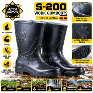 Africa Brothers S-200 Black Work Gumboots