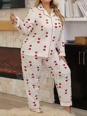 Set ya Pajama za Hariri za Wanawake 2pc XL-XXXL