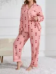 Set ya Pajama za Hariri za Wanawake 2pc XL-XXXL - 3