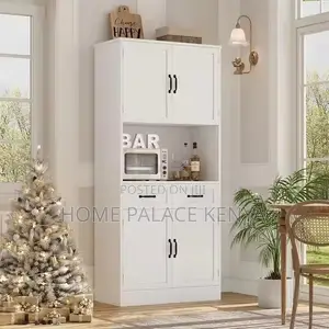 Elegant Kitchen Storage Cabinet - White
