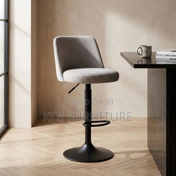 Adjustable High Leather Modern Barstools - 1