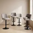 Adjustable High Leather Modern Barstools - 3