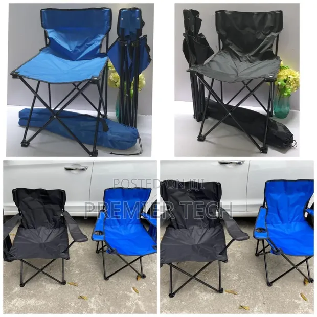 Foldable Metallic Frame Waterproof Canvas Camping Chair - 1