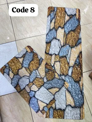 2pc Mikeka ya Jikoni Anti-Slip yenye Msingi wa Mpira