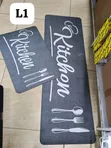 2pc Mikeka ya Jikoni Anti-Slip yenye Msingi wa Mpira - 2