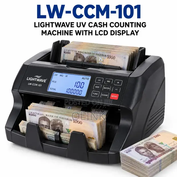 Mashine ya Kuhesabu Pesa Lightwave LW-CCM-801 Touchscreen na Ext. Display - 1