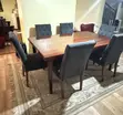 Elegant 6-Seater Polished Wooden Dining Set - 1