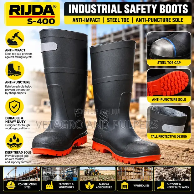 Rijda S-400 Industrial Safety Gumboots - Steel Toe, Anti-Puncture - 1