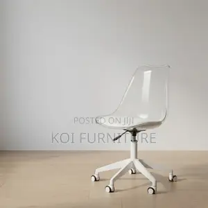 Kiti cha Ofisi Nyeupe na Uwazi cha Kati