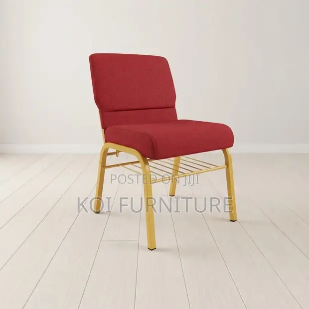 Armless Red Modern Events Church Chair - 1