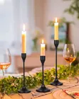 Classic 3-in-1 Metallic Candle Holder - Black & Gold - 1