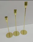 Classic 3-in-1 Metallic Candle Holder - Black & Gold - 2