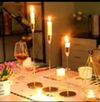 Classic 3-in-1 Metallic Candle Holder - Black & Gold - 4
