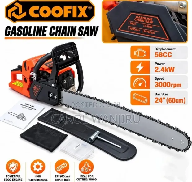 New Coofix 24" Gasoline Chainsaw - 1