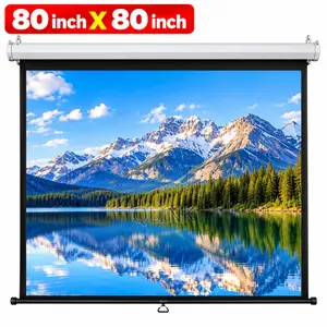 Manual Projector Screen 203 x 203 cm (80x80 Inches)