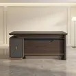 180cm Executive L-Shaped Desk - Modern Brown - 1
