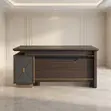 180cm Executive L-Shaped Desk - Modern Brown - 4