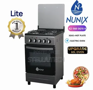New Nunix 50*55 3+1 Standing Cooker with Electric Oven