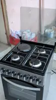 Nunix Cooker 50x55cm - 3 Gas Burners, 1 Hotplate ya Umeme + Oven ya Gesi - 3
