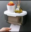 Wall Tissue Box with Flat Top Holder - 1