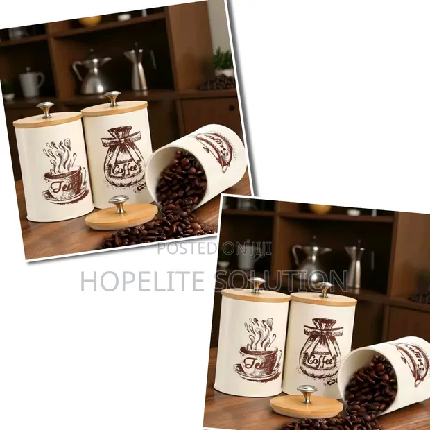 Condiments Set with Bamboo Lids - 1