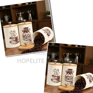 Condiments Set with Bamboo Lids