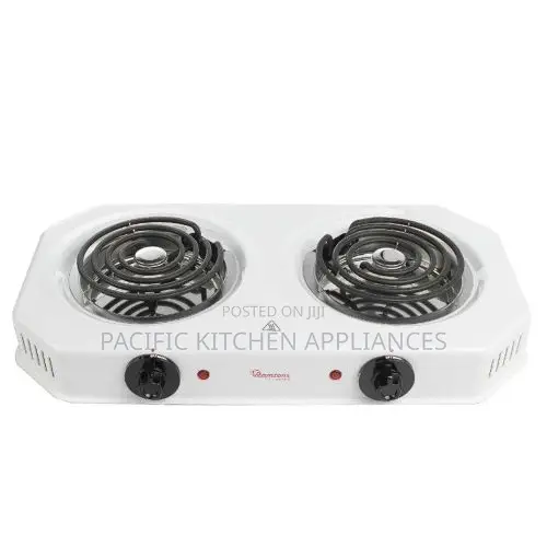 Ramtons RM/253 Double Spiral Plate Cooker - White - 1