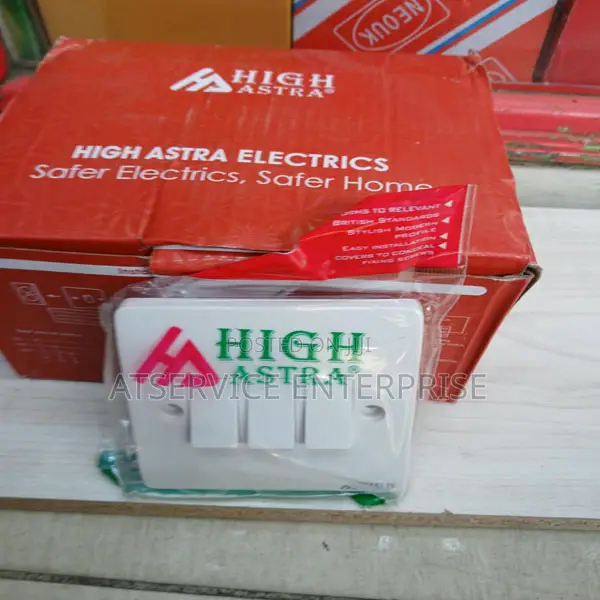 High Astra Modern White 3-Gang Wall Switch - 1