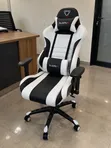 Black and White Gaming Chair - Racing Style Computer Chair - 3