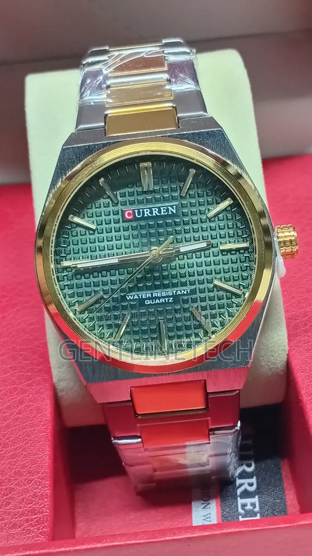 Curren Two-Toned Strap Green Dial Watch (Unisex) - 1