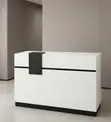 1400mm White Reception Computer Desk - 2