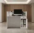 1400mm White Reception Computer Desk - 4