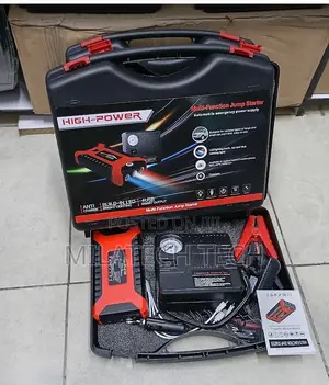 High-Power Portable Jump Starter with Air Compressor