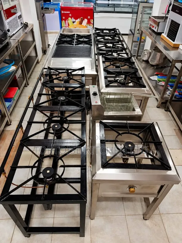 Commercial 3-Burner Gas Cooker 1400mm - 1