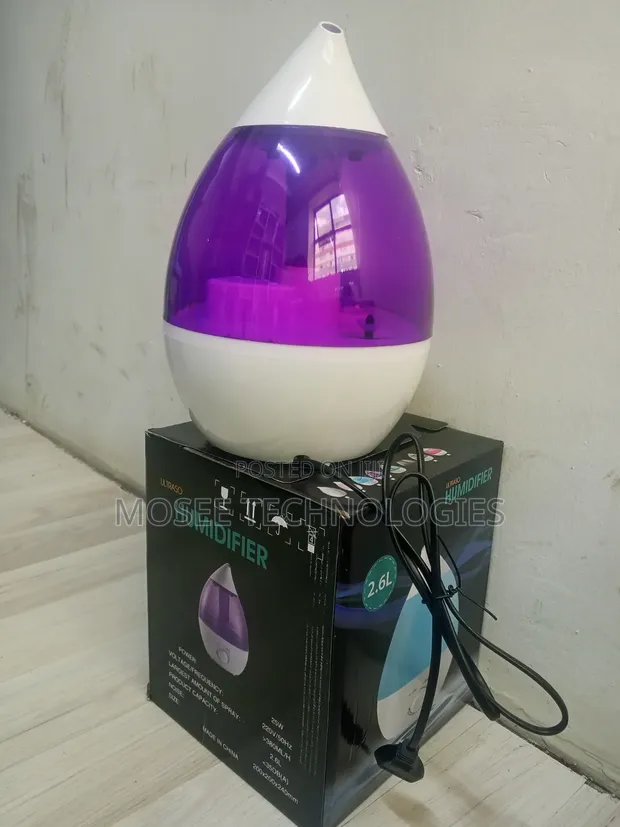 2.6L Ultrasonic Humidifier - Purple & White - 1