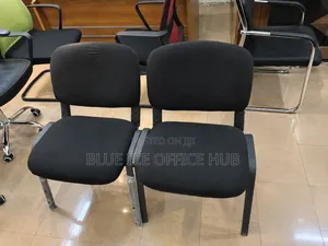 Viti Nyeusi vya Wageni wa Ofisi - Viti vya Mapokezi na Mikutano Vilivyopakwa