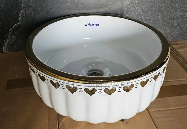 Premier Ceramic Flowered Table Top Wash Hand Basin - 1