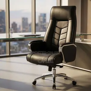 Kiti cha Ofisi cha Mtendaji cha CEO cha Mgongo Mrefu - Nyeusi