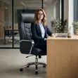 Kiti cha Ofisi cha Mtendaji cha CEO cha Mgongo Mrefu - Nyeusi - 3