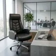Kiti cha Ofisi cha Mtendaji cha CEO cha Mgongo Mrefu - Nyeusi - 4